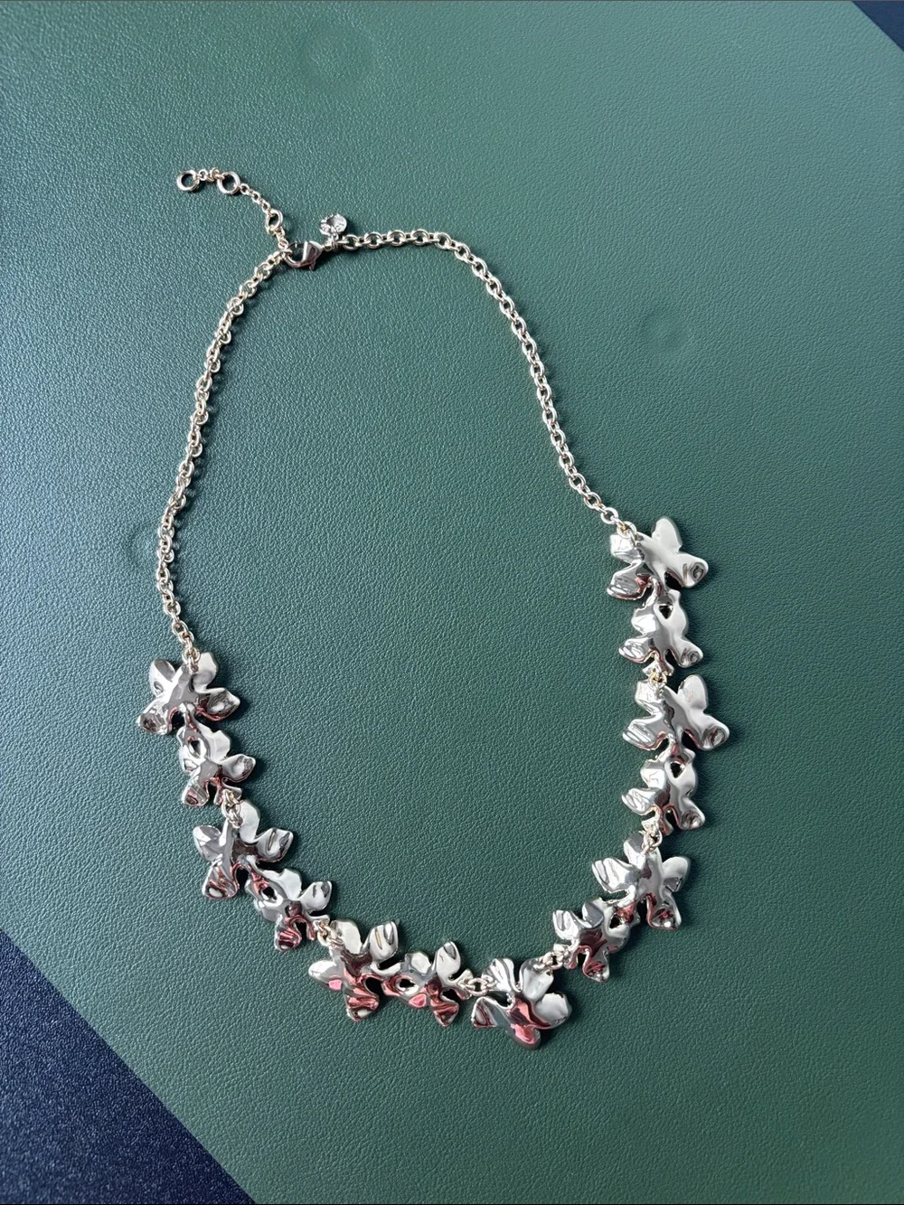 J. Crew Gold Floral Statement Necklace